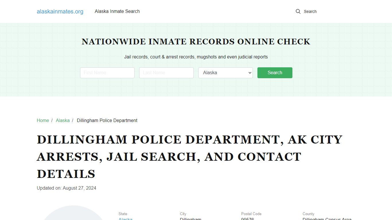 Dillingham Police Department, AK: Arrests Search, Jail Roster, and ...