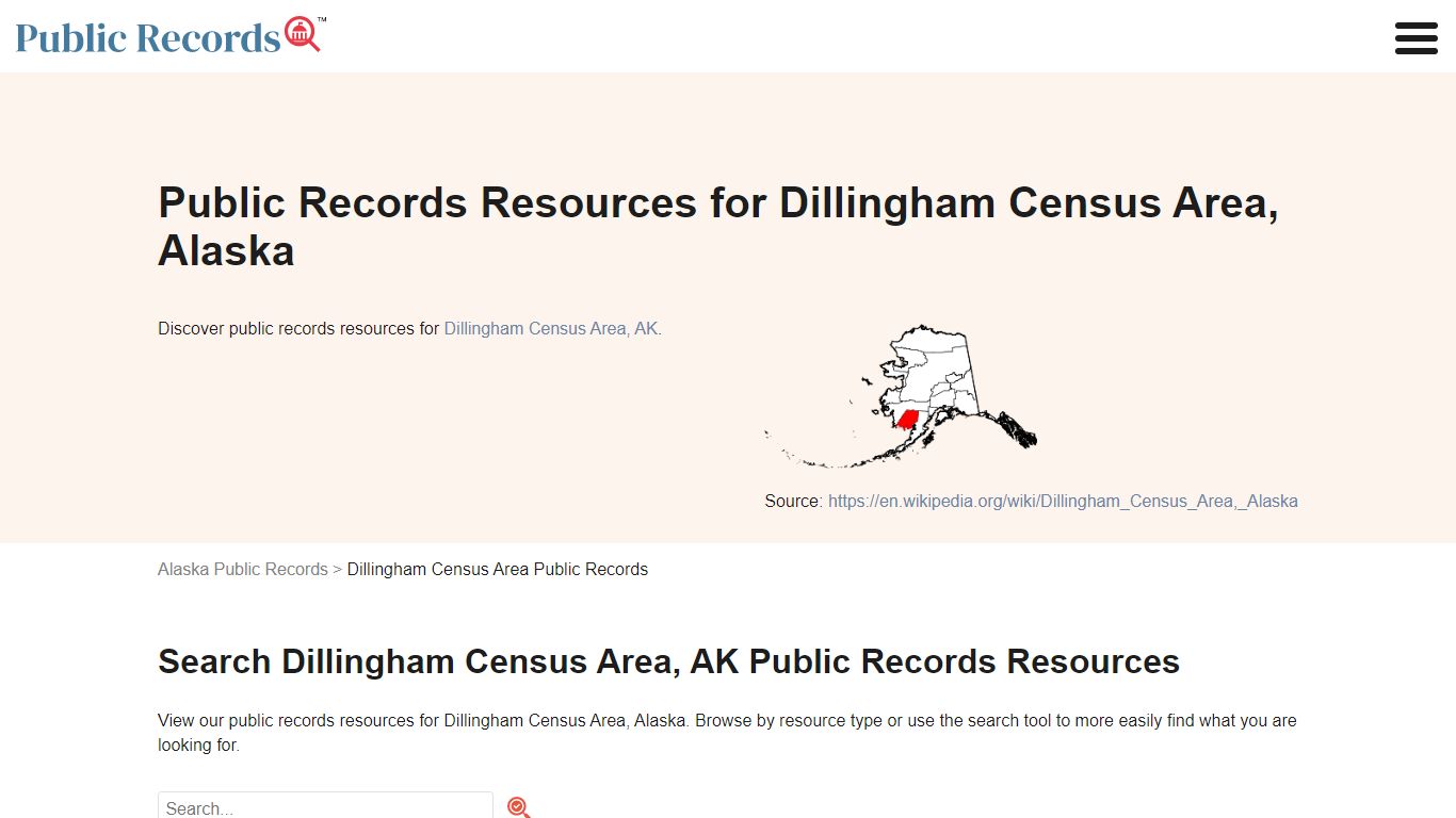 Dillingham Census Area Public Records Search